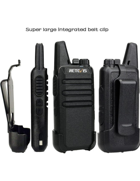 Retevis RT22 Walkie Talkies Recargables 2 Pines Negro Retevis RT22 Walkie Talkies Recargables 2 Pines Negro