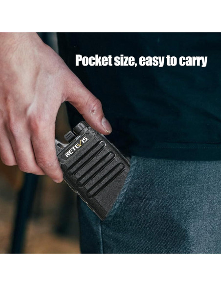 Retevis RT22 Walkie Talkies Recargables 2 Pines Negro Retevis RT22 Walkie Talkies Recargables 2 Pines Negro