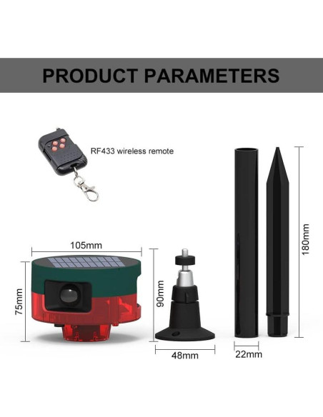 Alarma Solar SENKEFEI con Sensor de Movimiento 360 129dB Alarma Solar SENKEFEI con Sensor de Movimiento 360 129dB