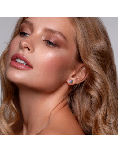Pendientes de Stud de Oro 14K Hipoalergénicos 10mm