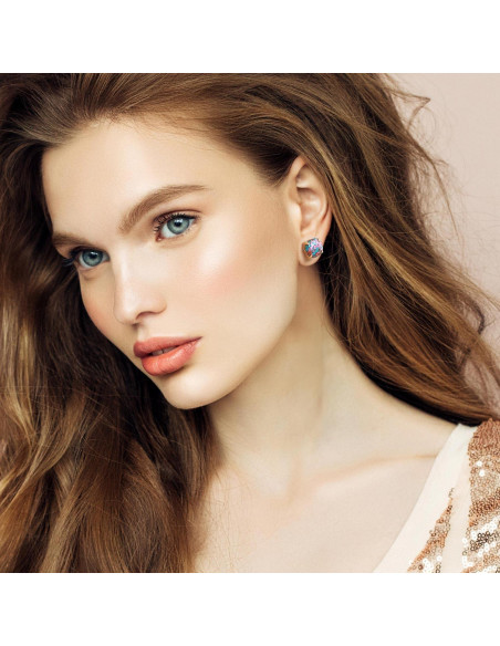 Pendientes de Stud de Oro 14K Hipoalergénicos 10mm Pendientes de Stud de Oro 14K Hipoalergénicos 10mm