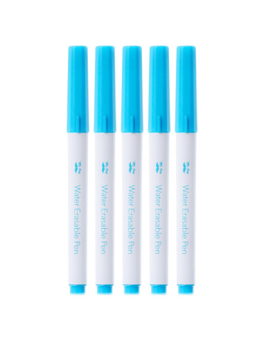 Marcadores de Tela Borrables Mr. Pen - 5 Paquetes Azul