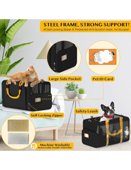 Transportín Expandible PAWZIDEA para Gatos 45x28x28 cm Transportín Expandible PAWZIDEA para Gatos 45x28x28 cm