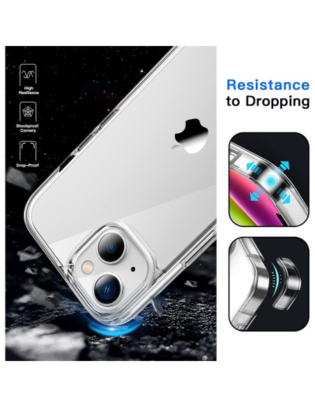 Funda JETech para iPhone 14 6.1" Transparente a Prueba de Golpes Funda JETech para iPhone 14 6.1" Transparente a Prueba de Golpes