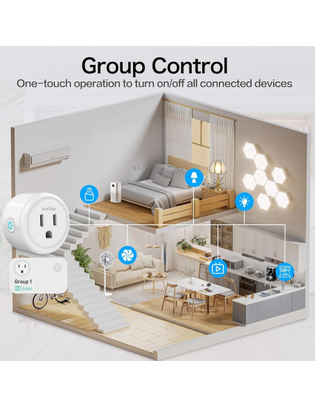 Enchufe Inteligente WiFi KimFilter 5.79cm Control por App Enchufe Inteligente WiFi KimFilter 5.79cm Control por App