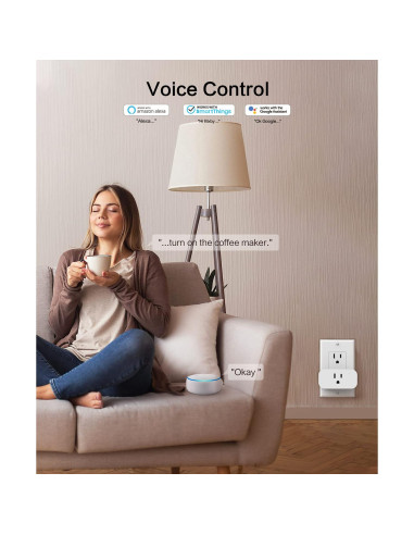 Enchufes Inteligentes TREATLIFE Paquete de 4 WiFi 1800W