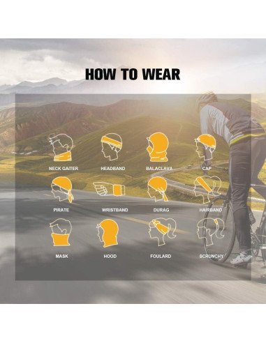 Bufanda Gaiter Transpirable UV para Hombres y Mujeres