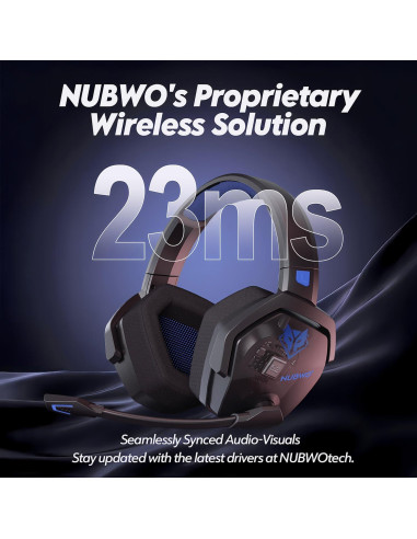 Auriculares Gaming NUBWO G06 Inalámbricos 100h PS5/PC