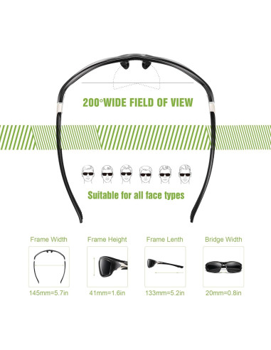 Paquete de 3 Gafas de Sol Polarizadas UV400 para Hombres