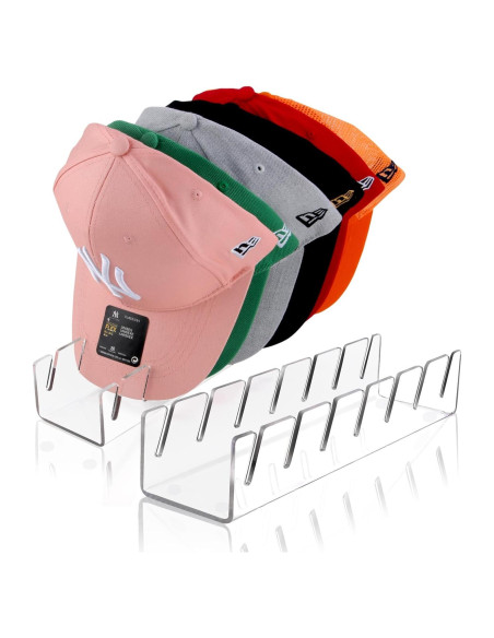 Soporte para Sombreros Sloworld Acrílico 2 Piezas 14 Sombreros Soporte para Sombreros Sloworld Acrílico 2 Piezas 14 Sombreros