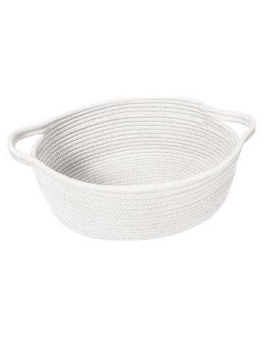 Cesta de Regalo Tejida HONCESTA 30x20x12 cm Blanca