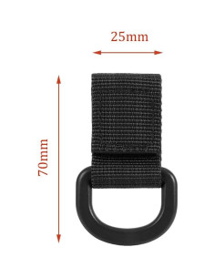 Clips Tácticos en D ZYAMY 8 Piezas Nylon Marrón/Negro 2