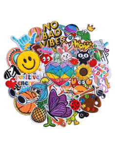 70 Parches Bordados Termoadhesivos Solasocool - Variedad de Diseños