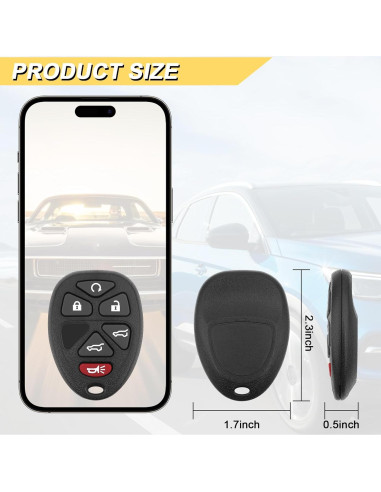 Control Remoto Llavero Vurkcy OUC60270 6 Botones Chevy 07-14