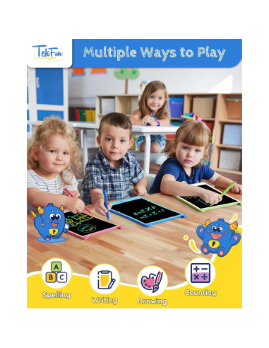 Tableta de Escritura LCD TEKFUN 2 Paquetes 21.6 cm Azul