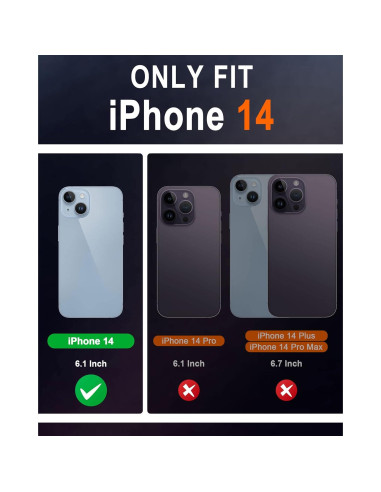 Funda SHIELDON para iPhone 14 6.1" 2022, Cuero con RFID