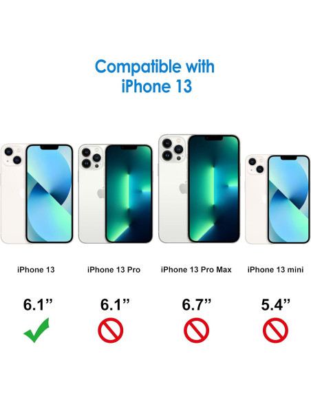 Funda JETech para iPhone 13 15.03x7.69cm Antiarañazos Funda JETech para iPhone 13 15.03x7.69cm Antiarañazos
