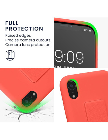 Funda KW-Mobile para iPhone XR con Correa y Soporte - Coral