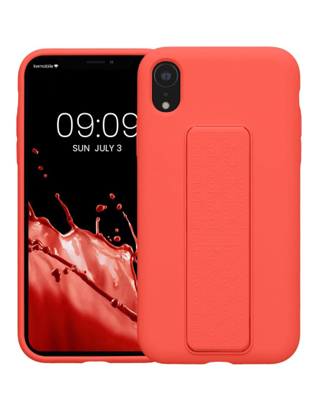 Funda KW-Mobile para iPhone XR con Correa y Soporte - Coral Funda KW-Mobile para iPhone XR con Correa y Soporte - Coral