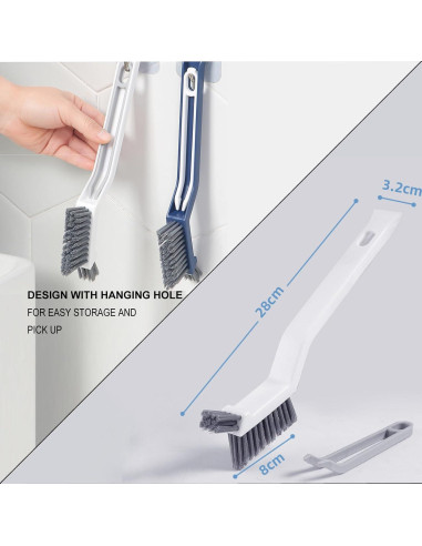 Cepillo de limpieza Facjoleco 2-Pack - Cerdas duras y pala