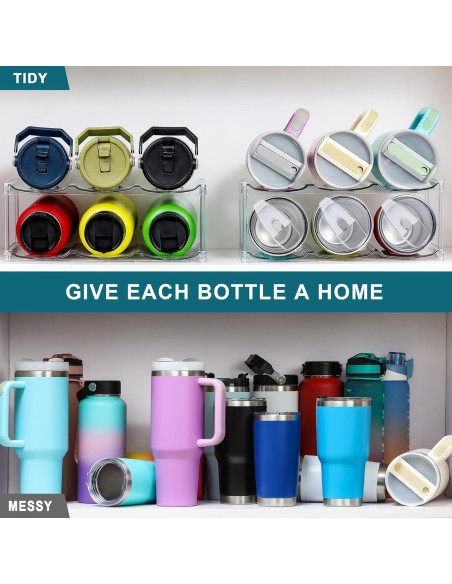 Organizador de Botellas Apilable LANDNEOO - 2 Niveles, 6 Botellas Organizador de Botellas Apilable LANDNEOO - 2 Niveles, 6 Botellas
