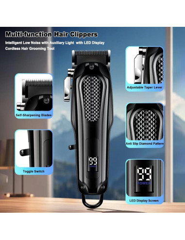 Cortadora de Cabello JAVENPROLIU Inalámbrica 2000mAh 180min