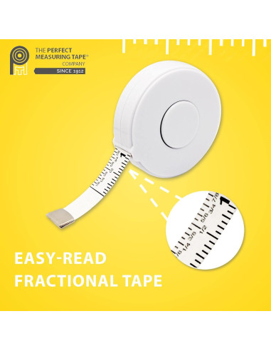 Cinta Métrica Retráctil Perfecta 2m para Sastre y Manualidades