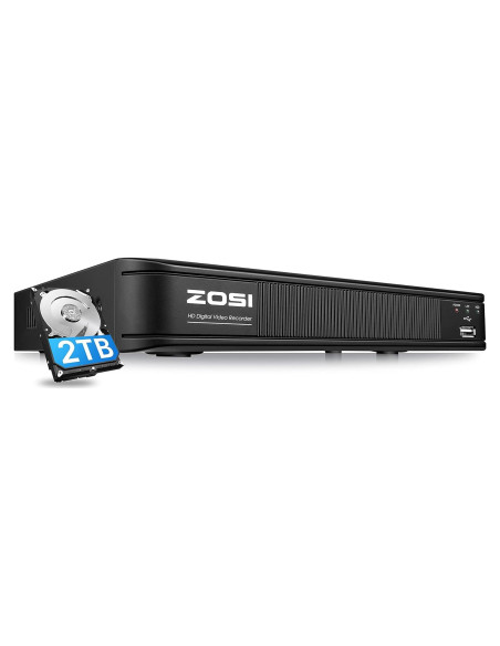 Grabador DVR ZOSI 5MP Lite 8 Canales 2TB H.265+ Grabador DVR ZOSI 5MP Lite 8 Canales 2TB H.265+