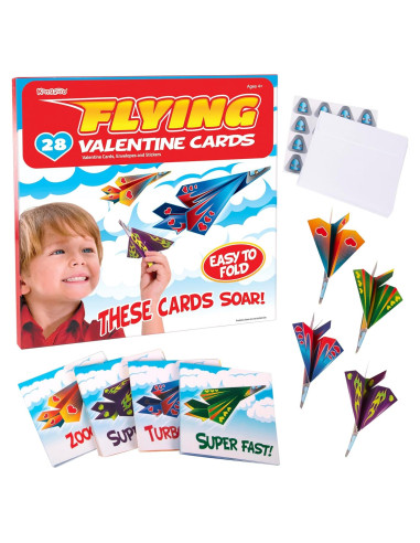 Tarjetas de San Valentín Kangaroo 28 aviones de papel