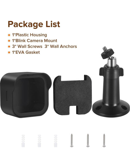 Soporte de Pared para Cámara Blink Exterior 4 y 3 Ajustable Soporte de Pared para Cámara Blink Exterior 4 y 3 Ajustable