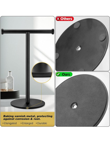 Soporte para Toallas de Mano KEWANNO Negro Mate 40.64x17.02 cm