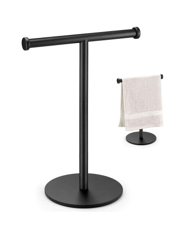 Soporte para Toallas de Mano KEWANNO Negro Mate 40.64x17.02 cm