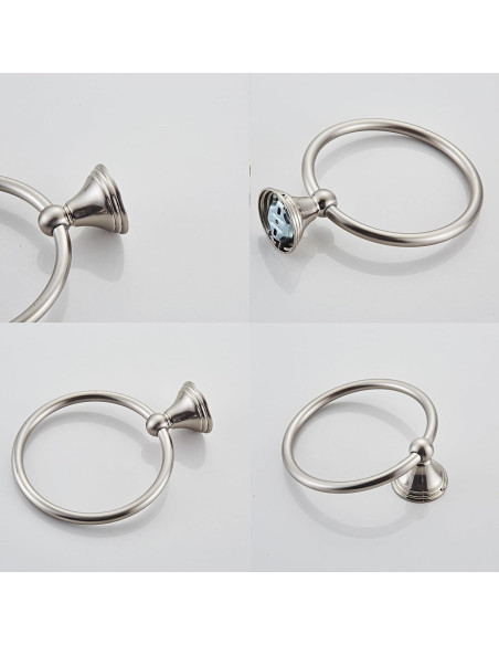 Anillo de Toalla Bluebyrne Níquel Cepillado 15 cm Redondo Anillo de Toalla Bluebyrne Níquel Cepillado 15 cm Redondo
