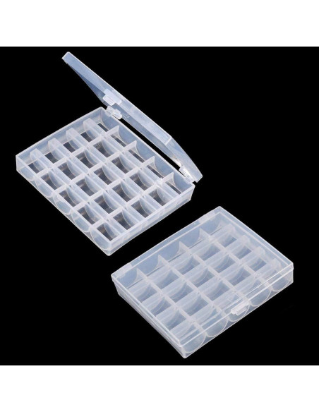 Caja de Almacenamiento de Bobinas BAGTeck - 2 Paquetes, 25 Ranuras Caja de Almacenamiento de Bobinas BAGTeck - 2 Paquetes, 25 Ranuras