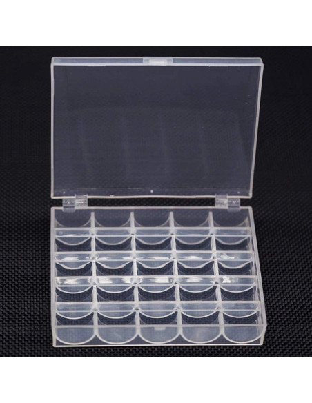 Caja de Almacenamiento de Bobinas BAGTeck - 2 Paquetes, 25 Ranuras Caja de Almacenamiento de Bobinas BAGTeck - 2 Paquetes, 25 Ranuras