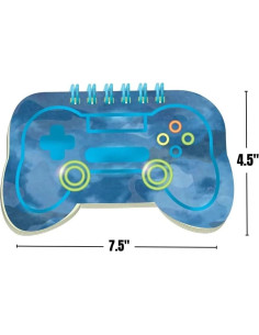Cuaderno Espiral Amscan Controlador de Juego Azul 11x19 cm 2