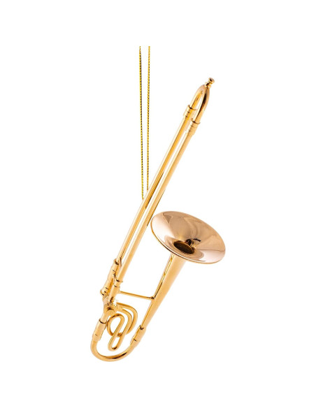 Adorno de Árbol de Navidad Trompeta de Oro Broadway Gifts 10 cm Adorno de Árbol de Navidad Trompeta de Oro Broadway Gifts 10 cm