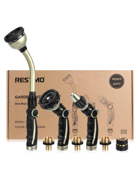 Combo de Riego Restmo 7 Piezas, Pulverizador y Boquilla Combo de Riego Restmo 7 Piezas, Pulverizador y Boquilla