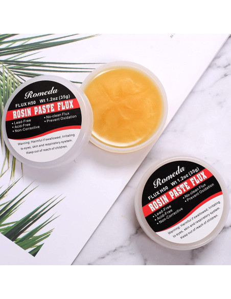 Pasta de Flux de Soldadura Romeda 2 Tarros 70g Sin Plomo