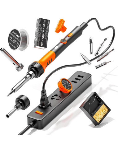 Kit de Soldador 60W MEAKEST 9 en 1 con 5 Puntas y Soporte