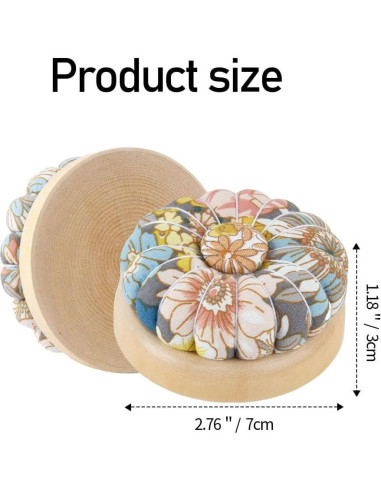 Almohadilla para Agujas Wanshui Calabaza Floral 7x3cm
