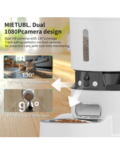 Dispensador Automático de Comida MIETUBL 2 Cámaras HD WiFi 2