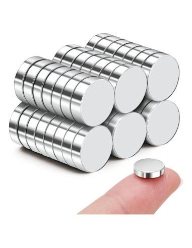 Imanes de Neodimio SMARTAKE 45 Pcs 10x2.6mm Plata