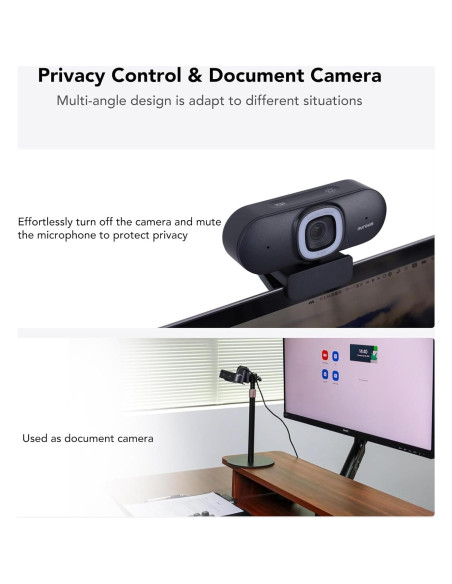 Cámara Web NUROUM V32AFL 4K con Luz y Autofoco AI Cámara Web NUROUM V32AFL 4K con Luz y Autofoco AI