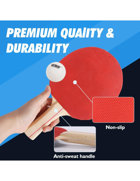 Conjunto de Tenis de Mesa GSE Ajustable con Red y Palas Conjunto de Tenis de Mesa GSE Ajustable con Red y Palas