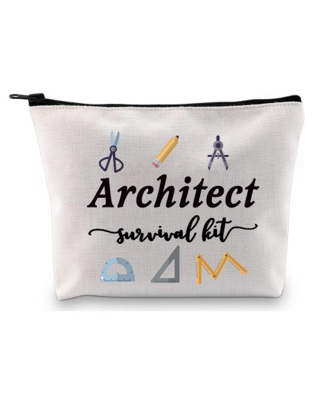 Bolsa Cosmética GJTIM para Arquitectos 23x18 cm Beige Bolsa Cosmética GJTIM para Arquitectos 23x18 cm Beige