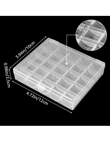 Caja de Almacenamiento de Bobinas LOYORTY 12PCS 25 Ranuras