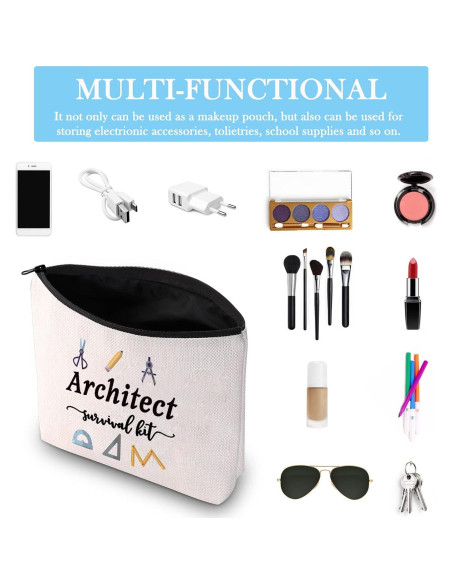 Bolsa Cosmética GJTIM para Arquitectos 23x18 cm Beige Bolsa Cosmética GJTIM para Arquitectos 23x18 cm Beige