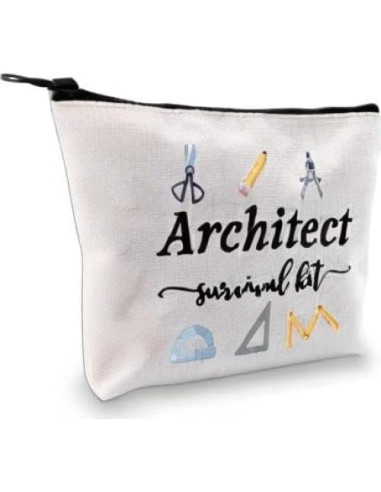 Bolsa Cosmética GJTIM para Arquitectos 23x18 cm Beige