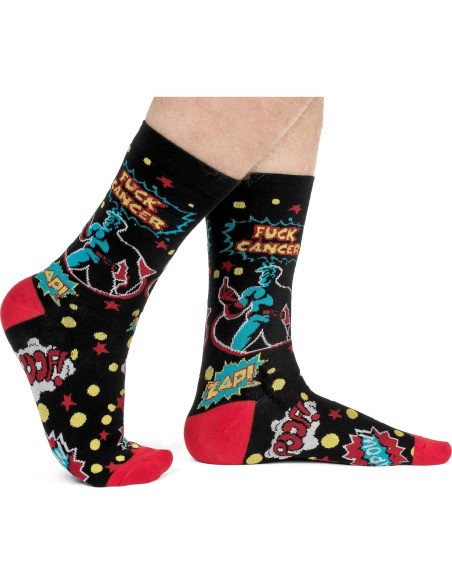Calcetines Divertidos Lavley Unisex F*ck Cáncer - Talla Única Calcetines Divertidos Lavley Unisex F*ck Cáncer - Talla Única